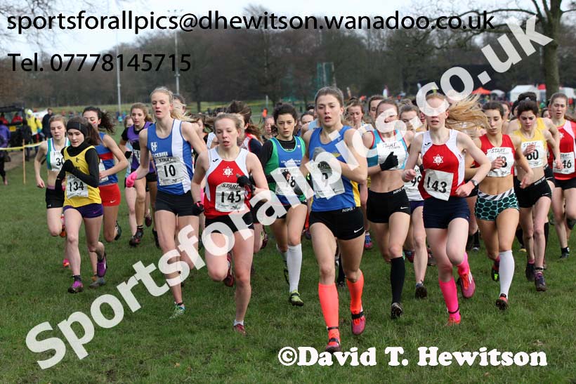 Womens under-17 Northern Cross Country Champs., Witton Park, Blackburn. Photo: David T. Hewitson/Sports for All Pics